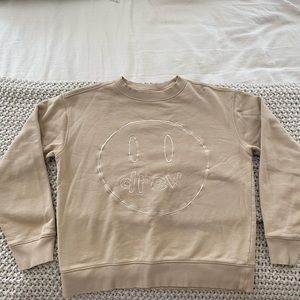 Tan Drew house embroidered crew neck